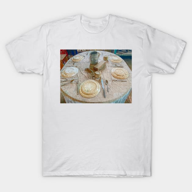 Dust Bowl Dinner Table T-Shirt by Debra Martz